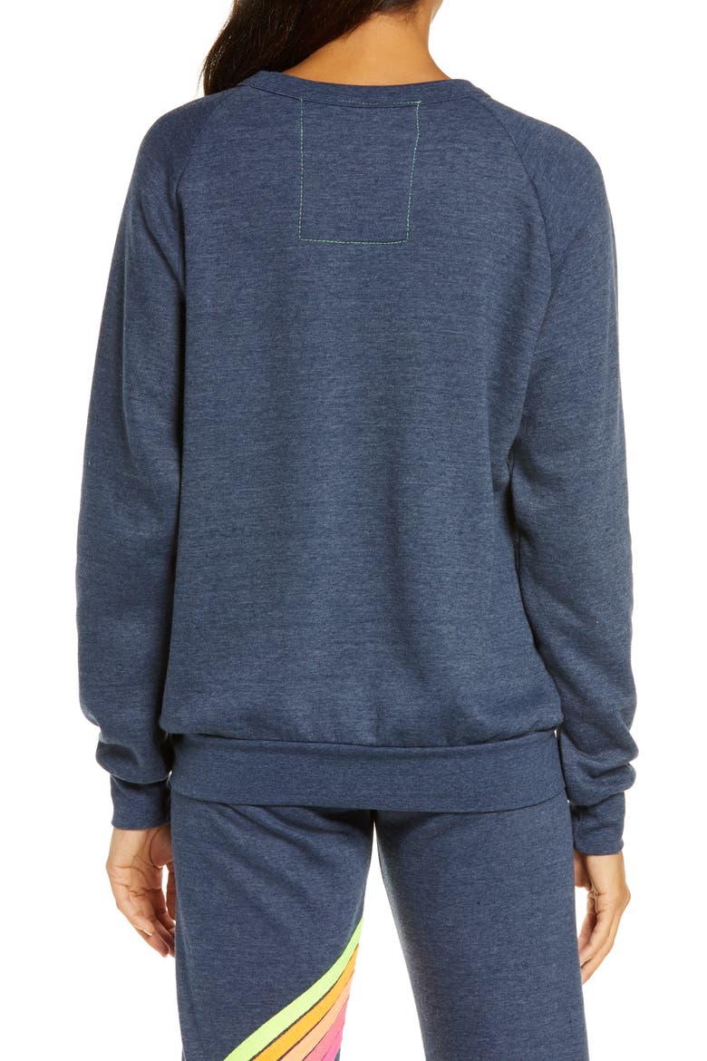 Daydream Sweatshirt, Alternate, color, HEATHER NAVY/ NEON