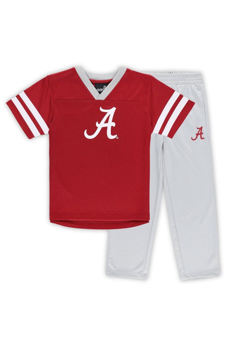 Outerstuff Preschool Crimson/Gray Alabama Crimson Tide Red Zone Jersey & Pants Set, Main, color, 