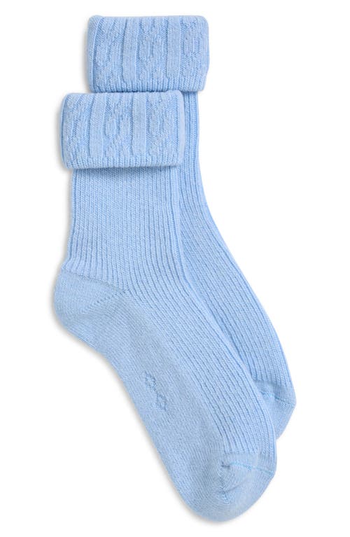 Oroblu Hilda Wool & Cashmere Blend Crew Socks In Crystal 3