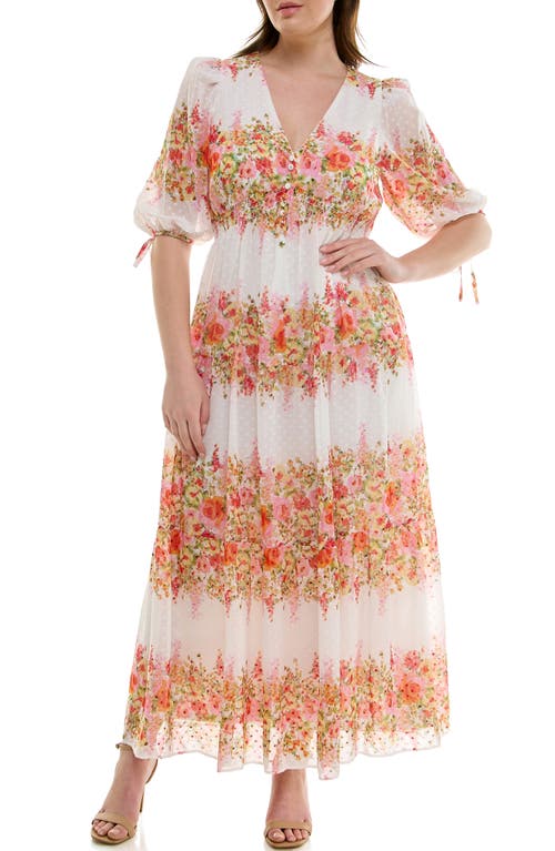 Taylor Dresses Floral Tiered Maxi Dress