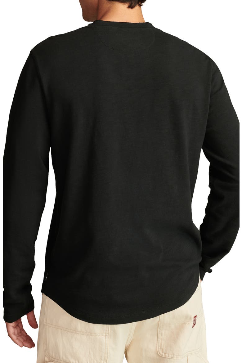 Weekend Slub Henley, Alternate, color, JET BLACK