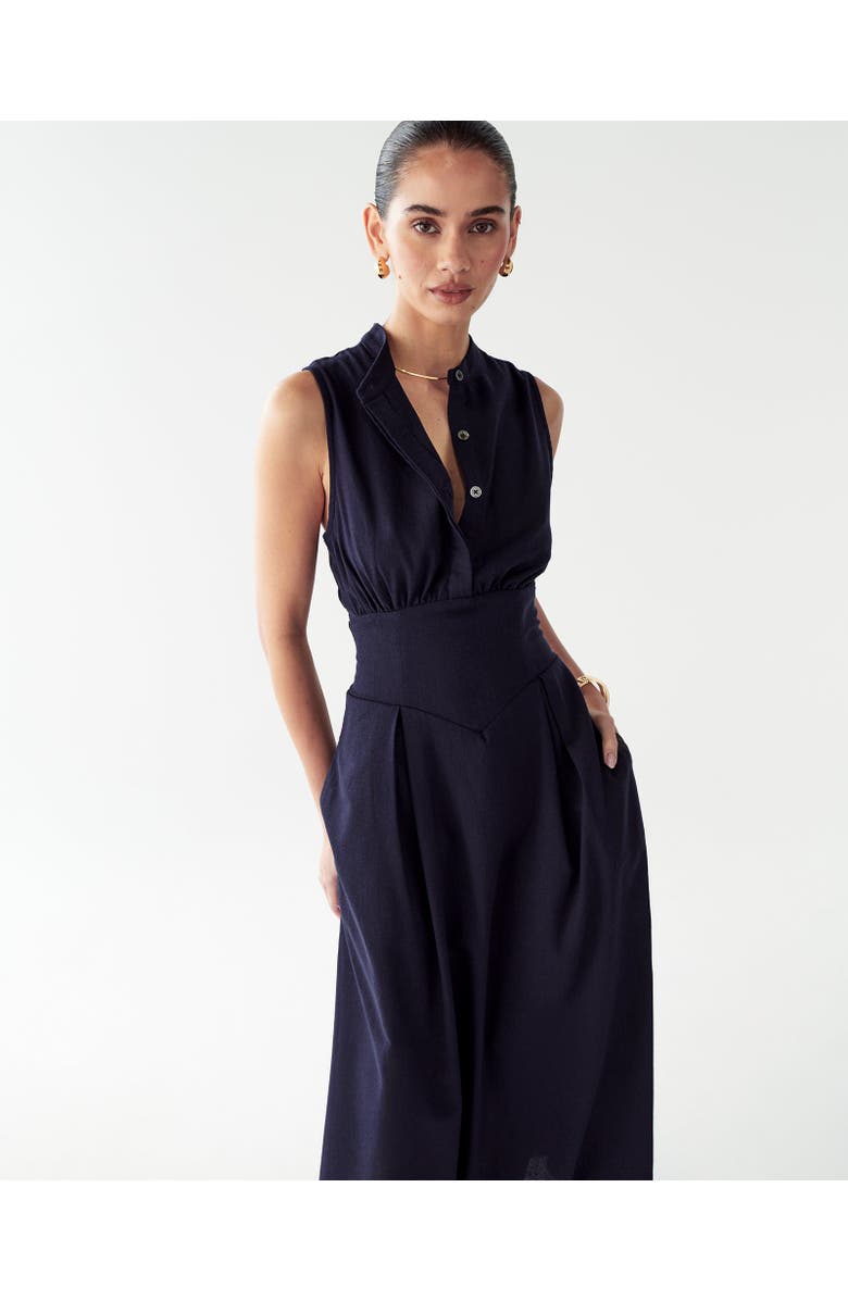 WILLA Bexley Maxi Dress, Alternate, color, Navy Blue