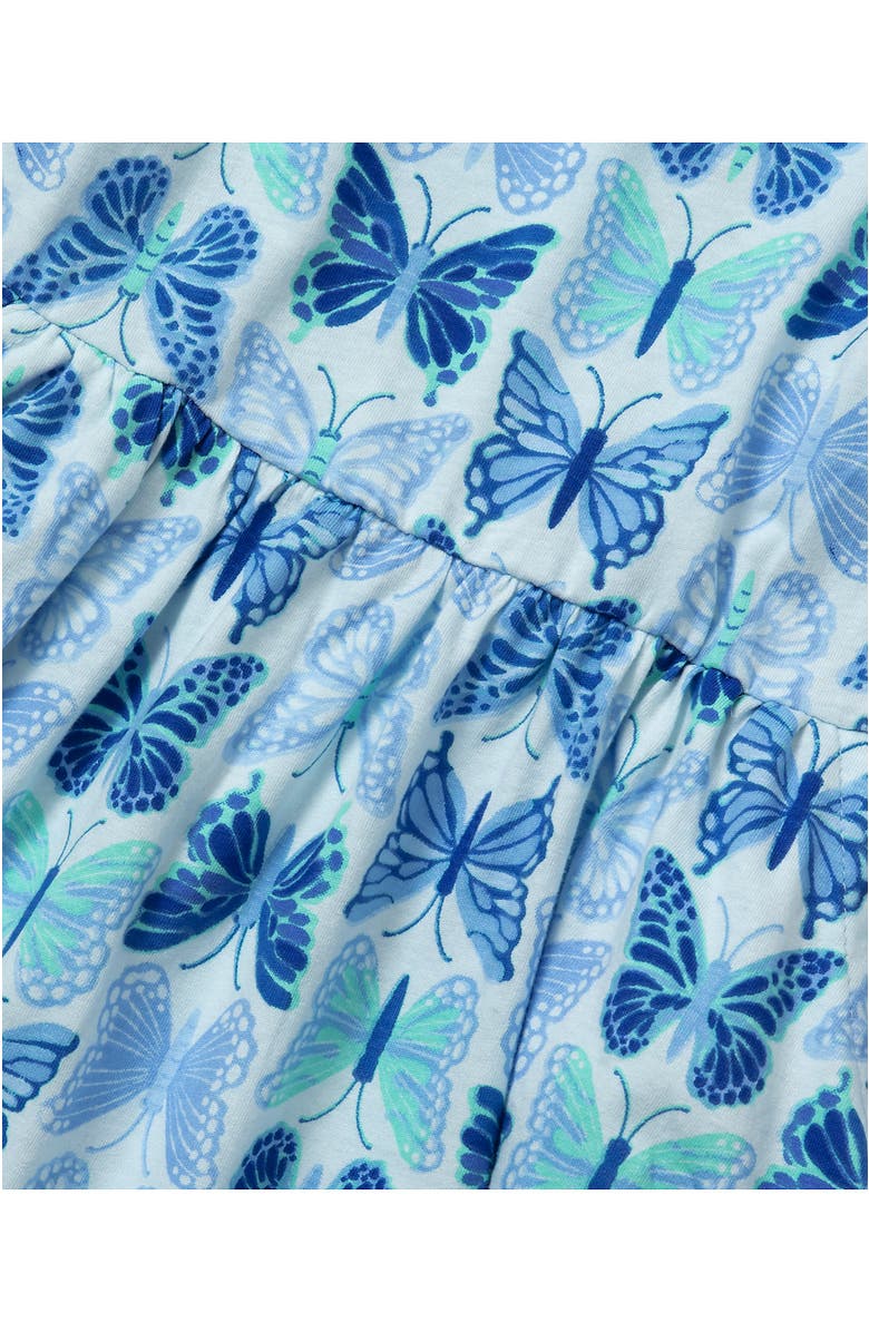 Lands
 End Girls Short Sleeve Gathered Waist Jersey Dress, Alternate, color, 