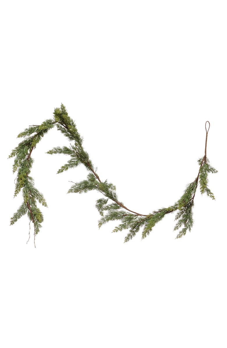 Storied Home Faux Cedar Garland, Main, color, 