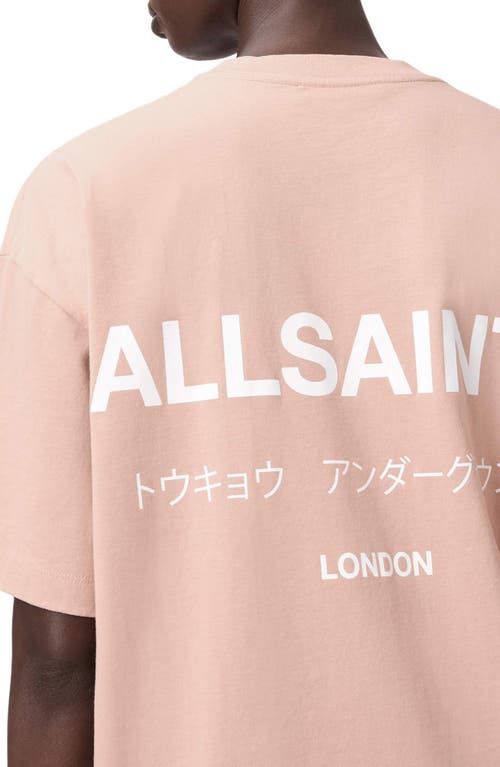Allsaints Underground Etta Cotton Graphic T-shirt In Pink