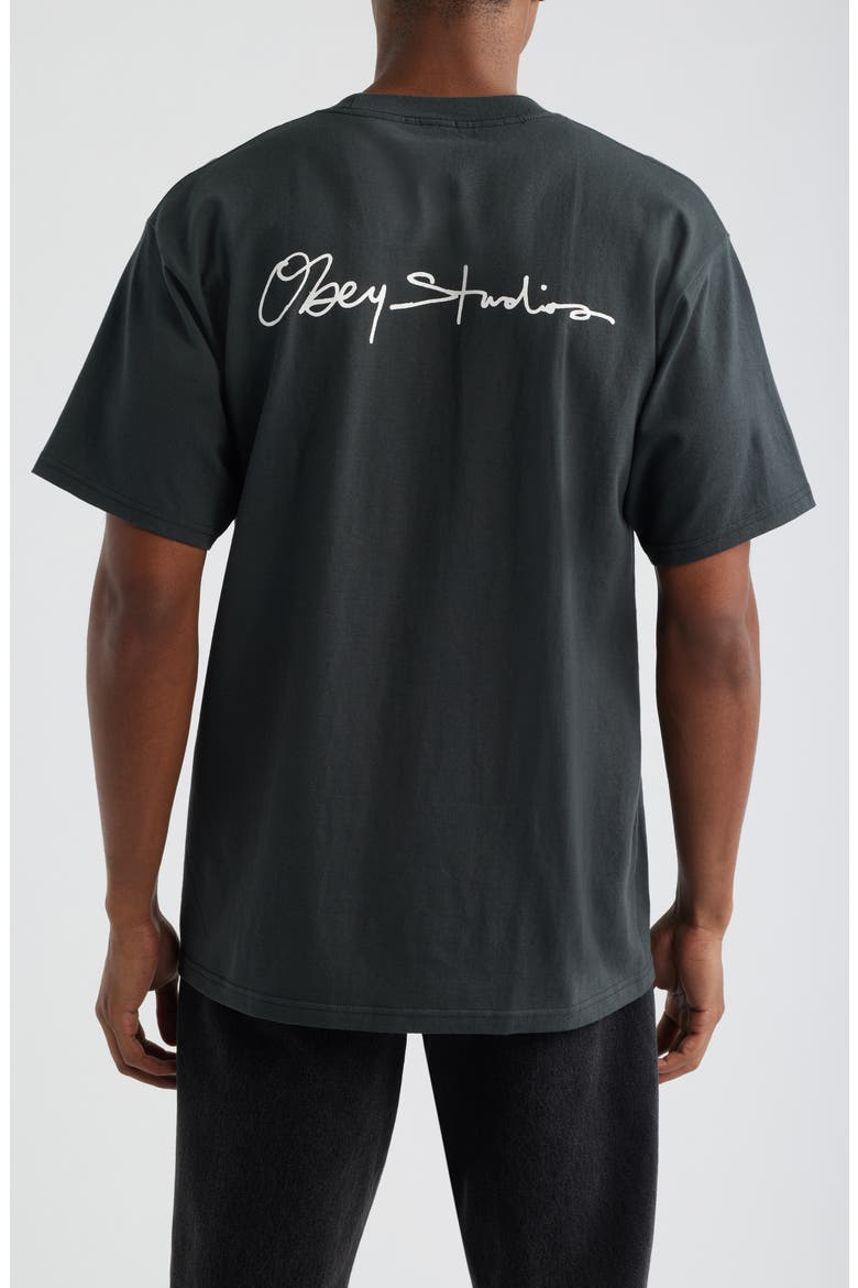 Palm Graphic T-Shirt, Alternate, color, VINTAGE BLACK