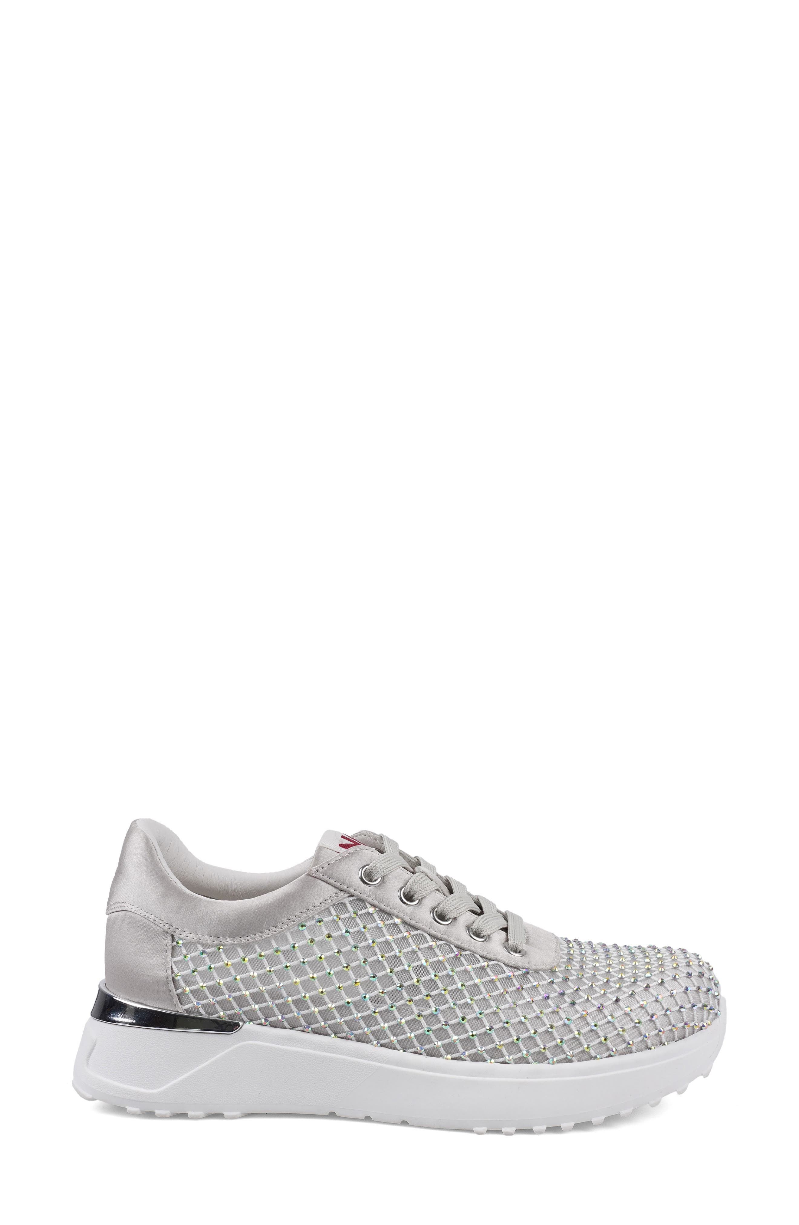 Keana Crystal Sneaker, Alternate, color, SILVER FX