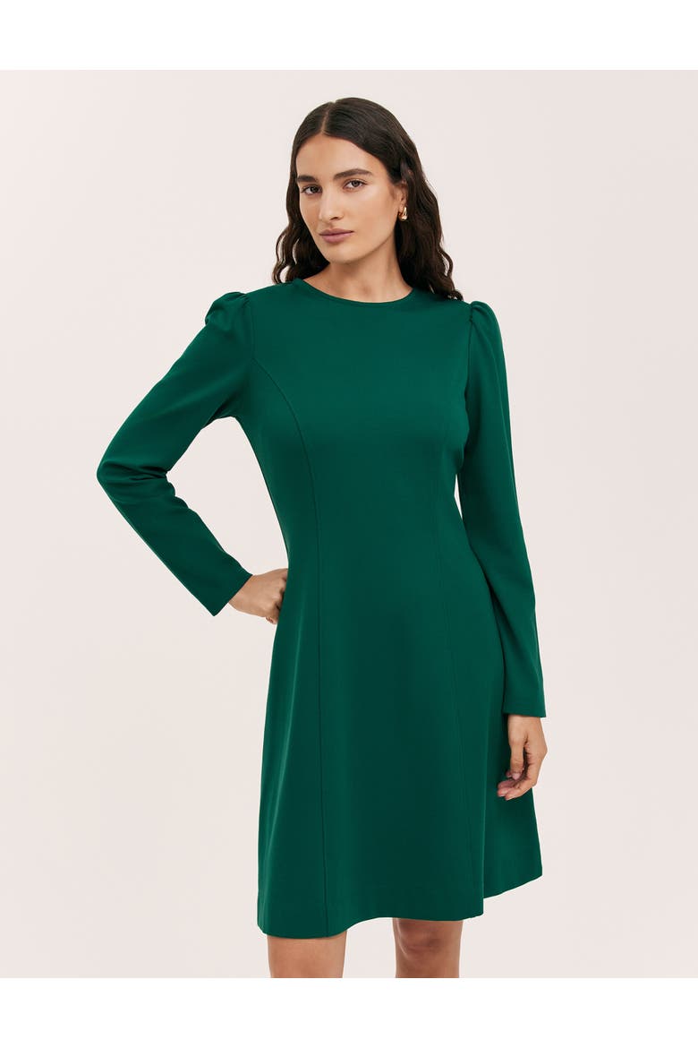 Eva Ponte Jersey Dress, Alternate, color, Bottle Green