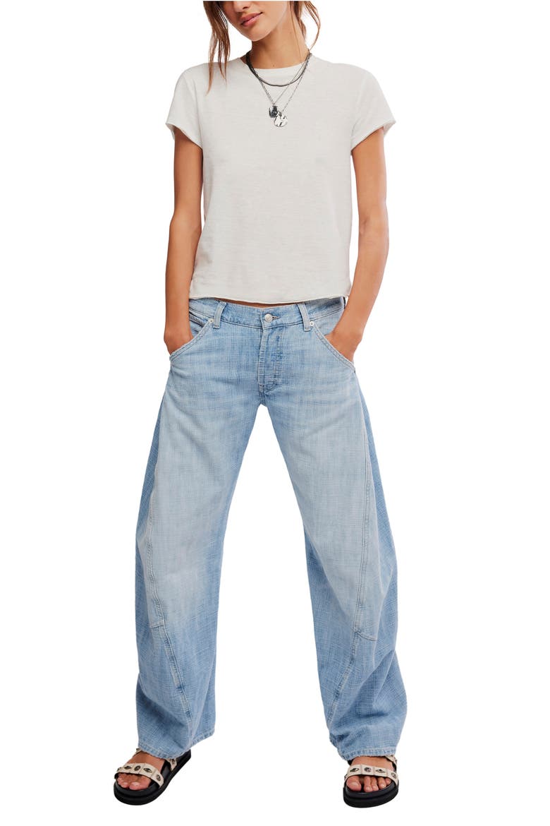 Highland Low Rise Barrel Jeans, Alternate, color, ART SCHOOL