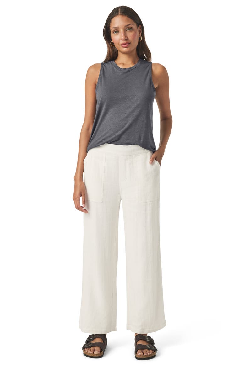 Splendid Cady Crewneck Linen Blend Tank, Alternate, color, Ink