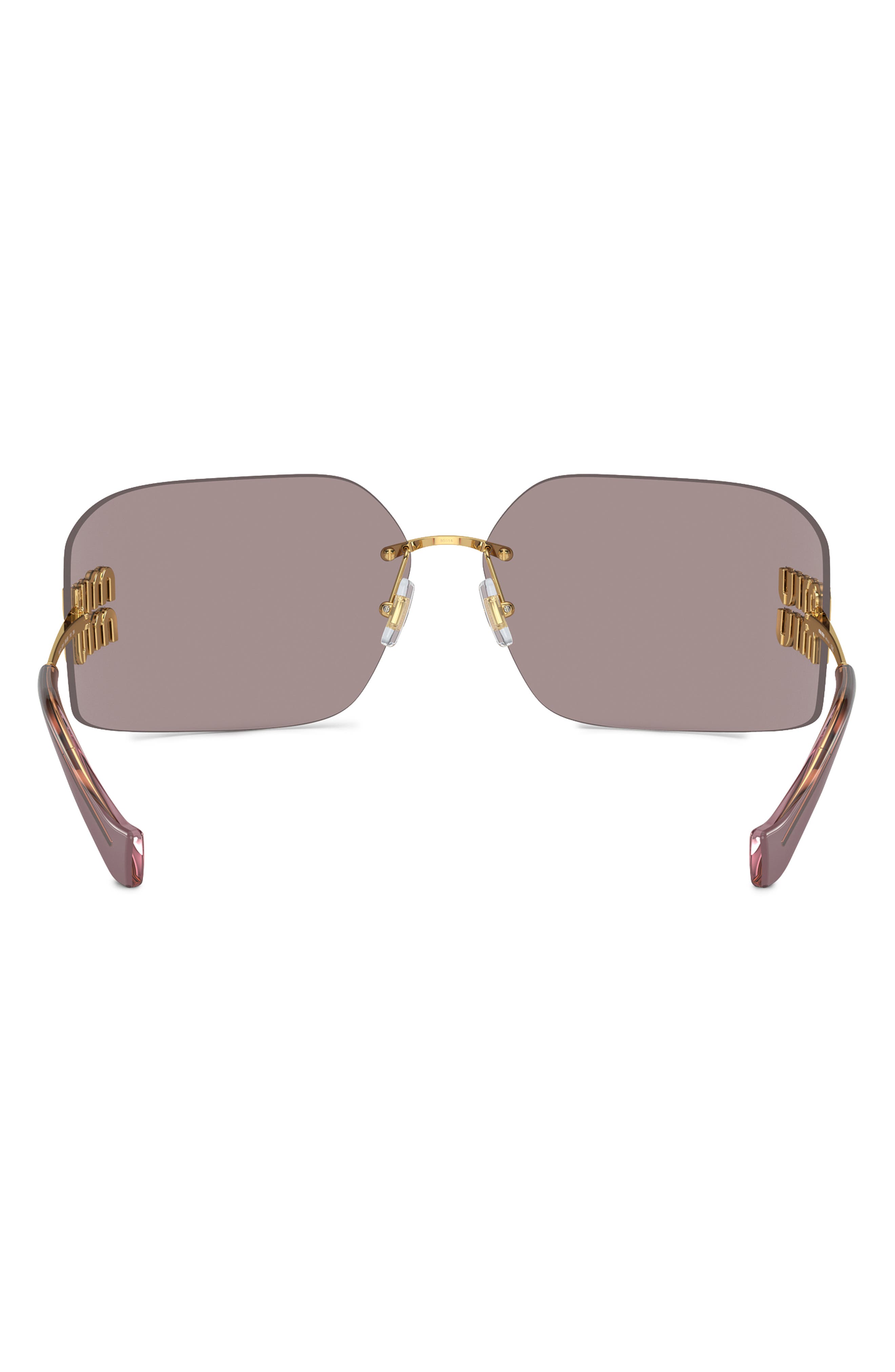 Женские солнцезащитные очки Miu Miu 80mm Oversize Irregular Sunglasses — фото 4