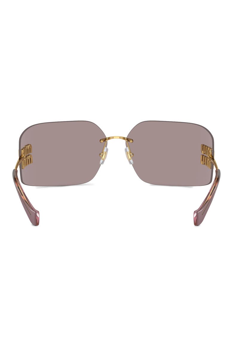 80mm Oversize Irregular Sunglasses, Alternate, color, GOLD