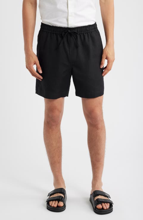 Linen Blend Pull-On Shorts