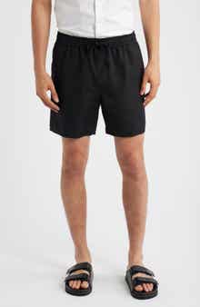Open Edit Linen Blend Pull-On Shorts