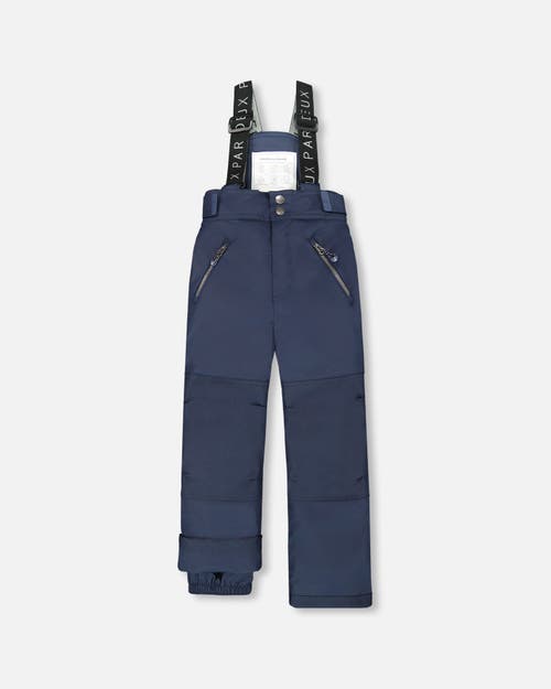 Deux Par Deux Kids Gender Inclusive Solid Play Snow Pants In Blue