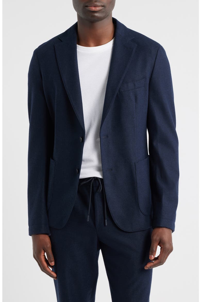 Hanry Slim Fit Textured Navy Sport Coat, Main, color, DARK BLUE