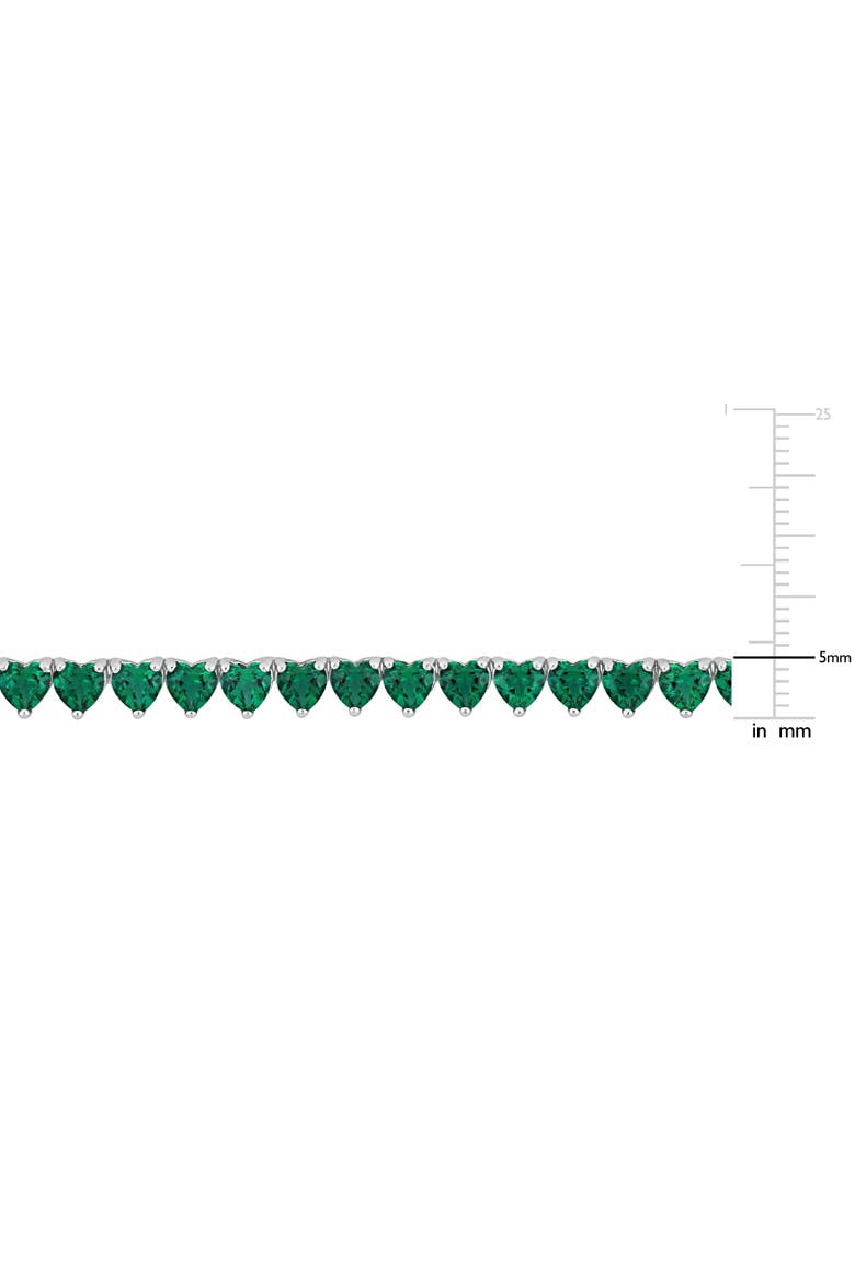 Lab-Created Emerald Tennis Necklace, Alternate, color, Emerald