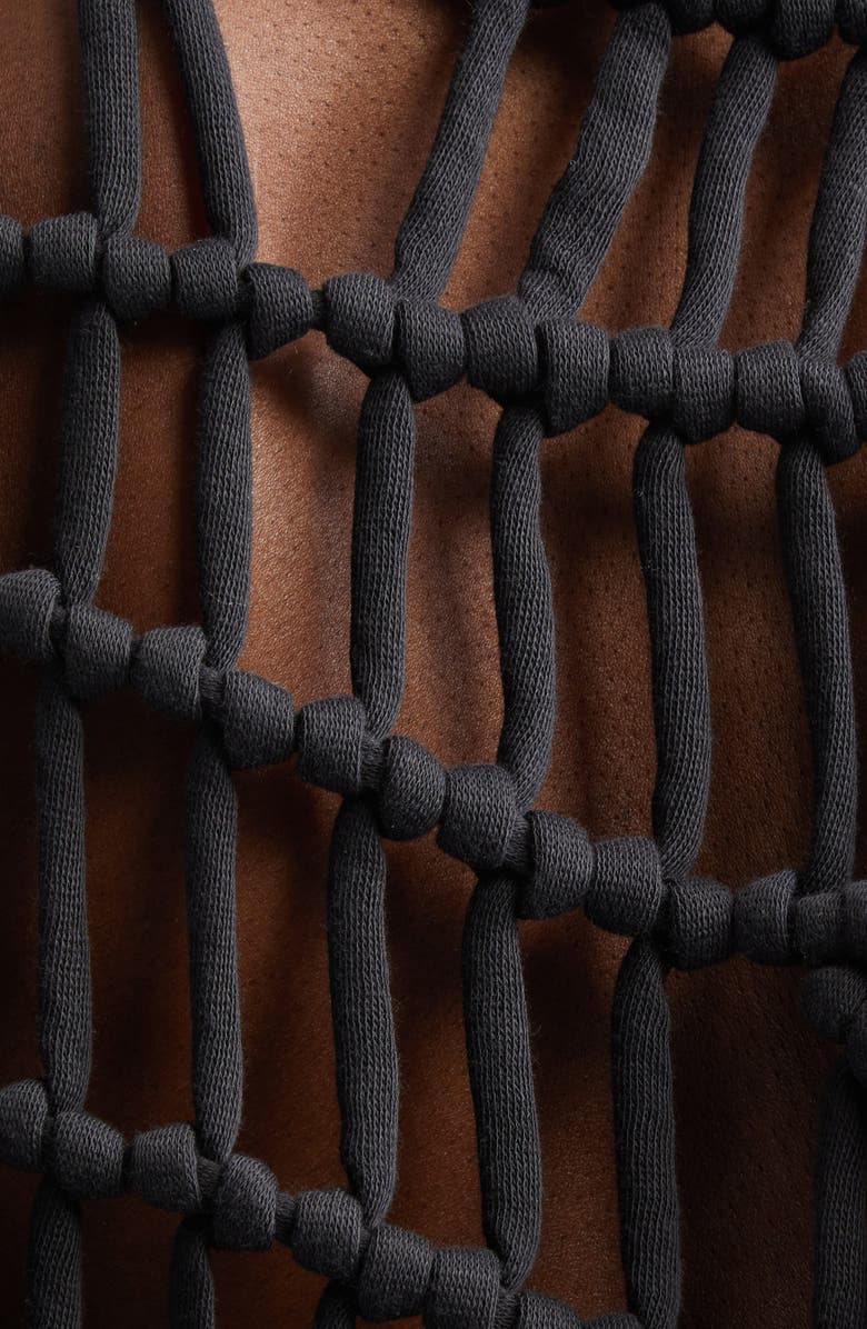 Aisling Camps Ripple Macramé Pullover Top, Alternate, color, Black