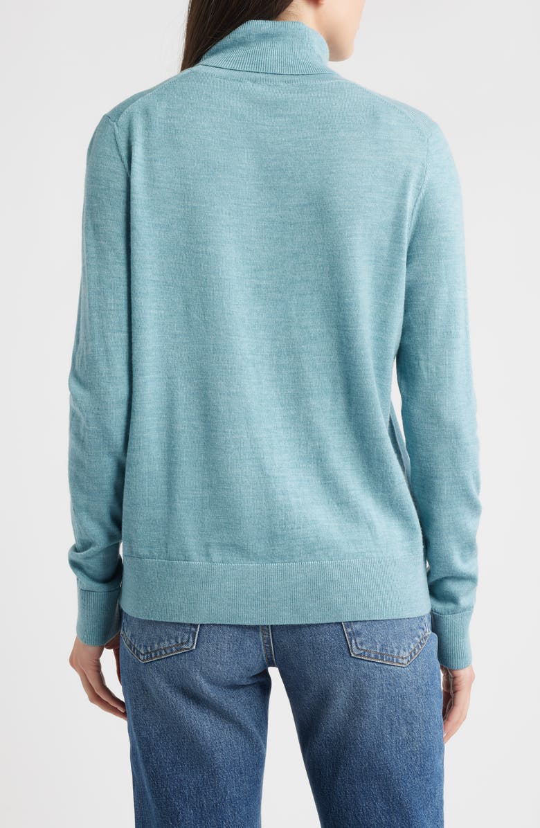 Pendleton Turtleneck Merino Wool Sweater, Alternate, color, Sea Blue