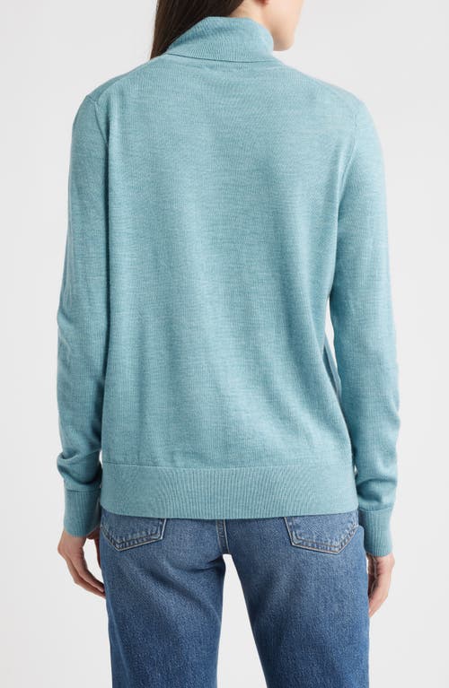 Pendleton Turtleneck Merino Wool Sweater In Blue