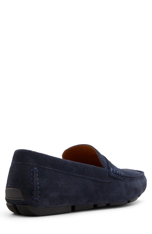 Brooks Brothers Jefferson Suede Driving Moccasins Shoes In Navy