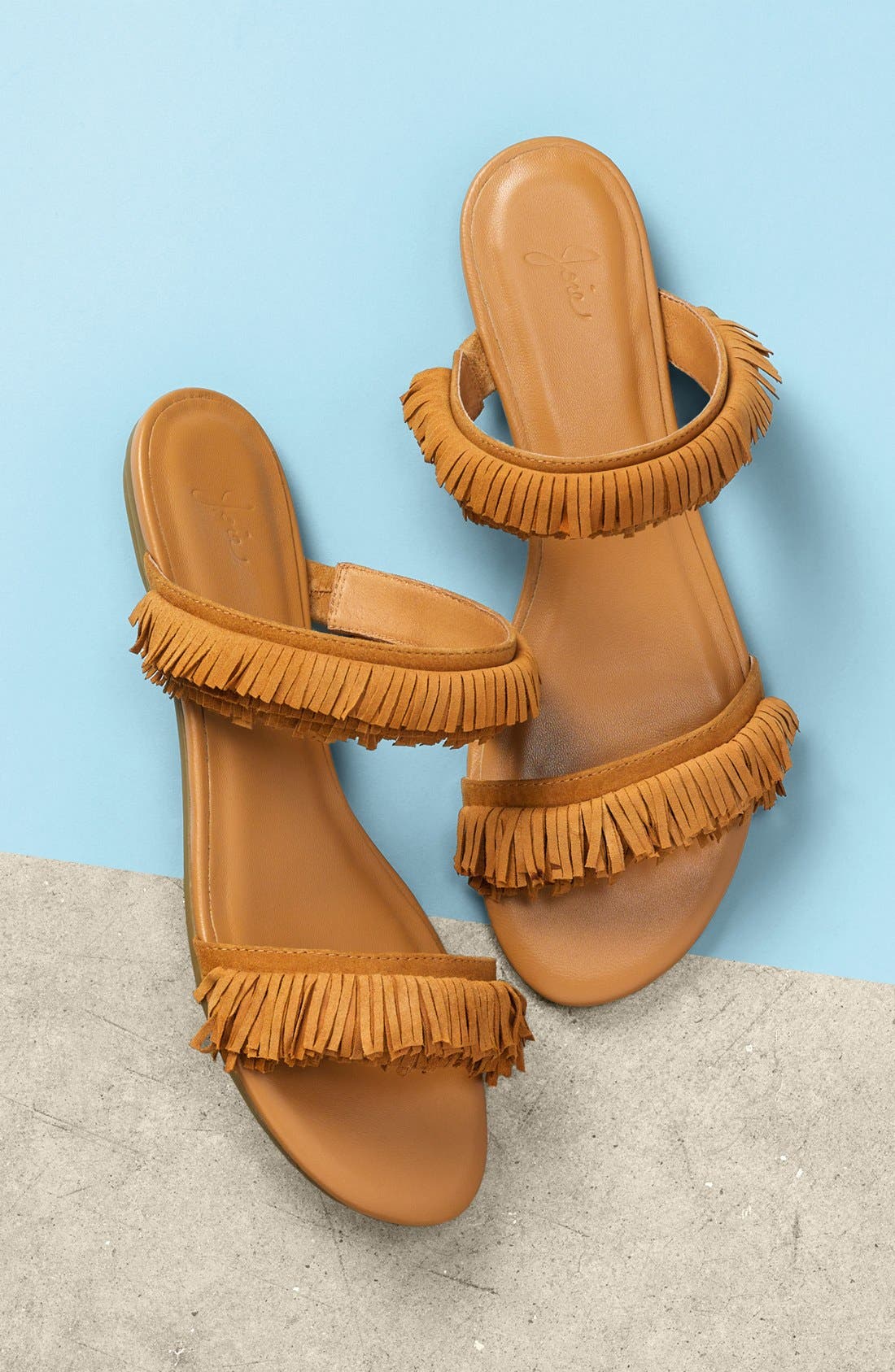 Joie 'Pippa' Fringe Slide Sandal, Alternate, color, 