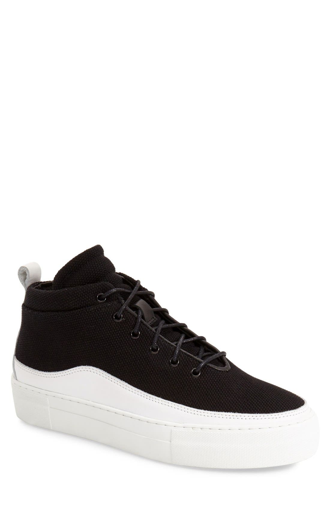 Public School 'Braeburn' High Top Sneaker, Main, color, Black Canvas