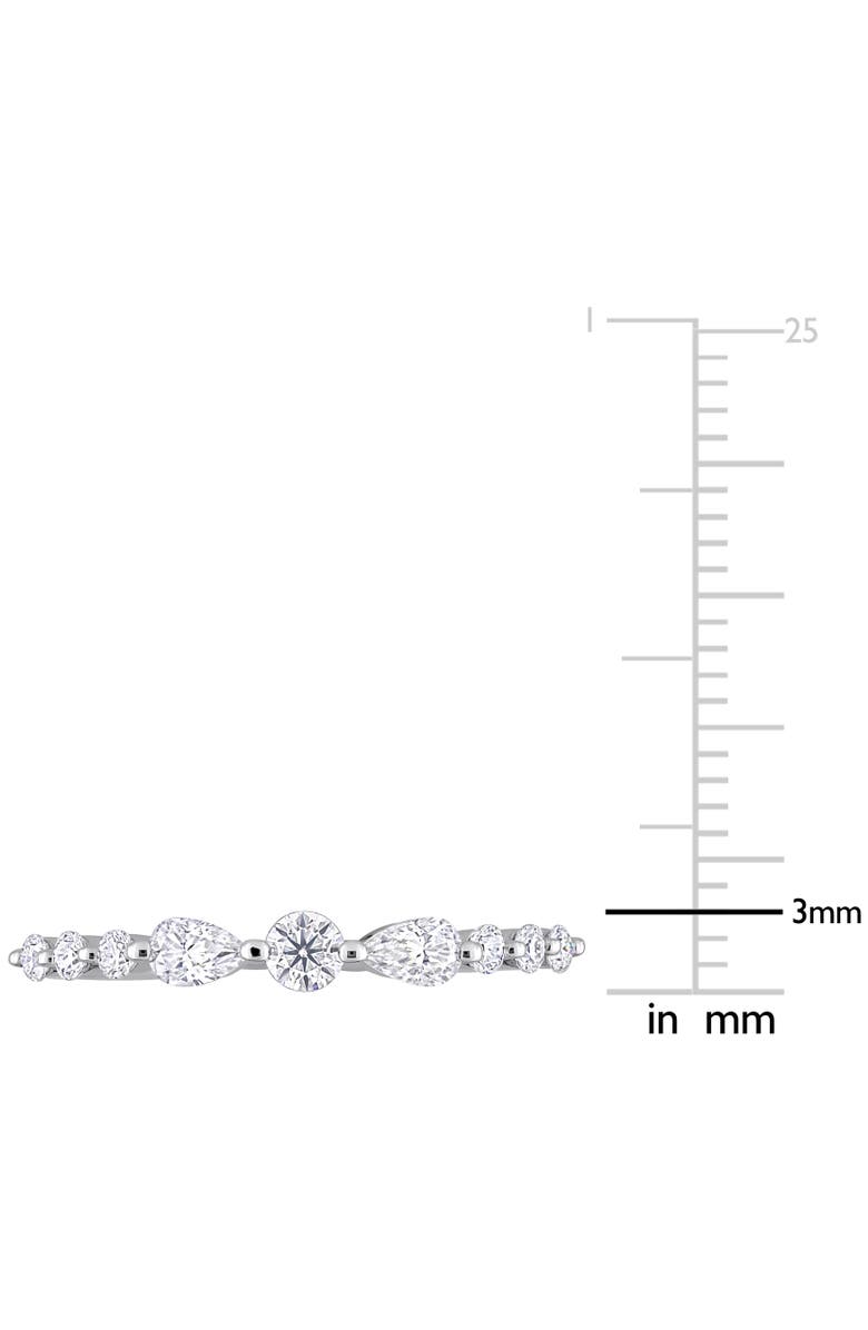 Julianna B. 1/2CT DEW Moissanite Semi-Eternity Ring, Alternate, color, Sterling Silver