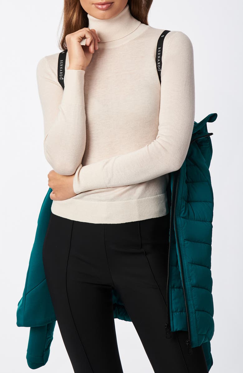 Bernardo Hooded Quilted Water Repellent Jacket, Alternate, color, Shadded Spruce