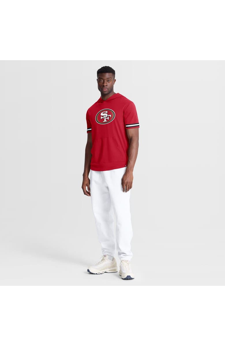 FANATICS Men's Fanatics Scarlet San Francisco 49ers Optimal Play Short Sleeve Hooded T-Shirt, Alternate, color, Scarlet