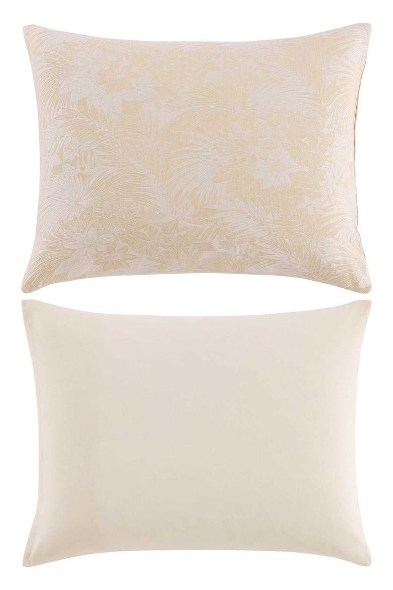 Beachside Blooms Cotton Sateen Comforter & Sham Set, Alternate, color, LIGHT BEIGE