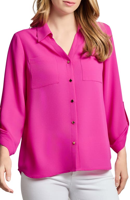 Jones New York Roll Tab Sleeve Button-up Shirt