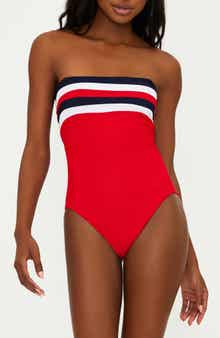 Beach Riot Jessa Stripe Rib One-Piece Swimsuit