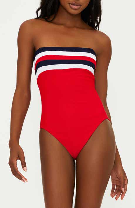Beach Riot Jessa Stripe Rib One-Piece Swimsuit