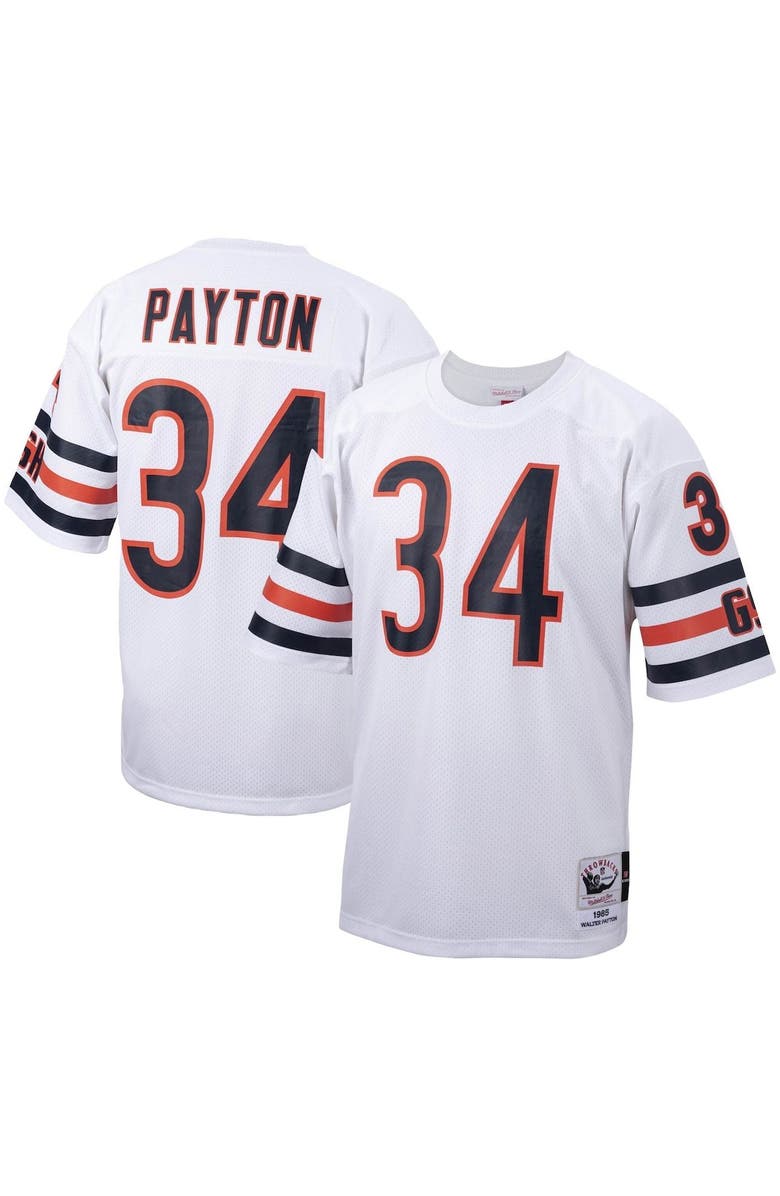 Mitchell & Ness Men's Mitchell & Ness Walter Payton White Chicago Bears Big & Tall 1985 Retired Player Replica Jersey, Alternate, color, White