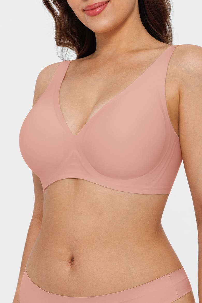 Smooth Wireless Minimizer Everydaywear Jelly Bra, Main, color, Blush Pink