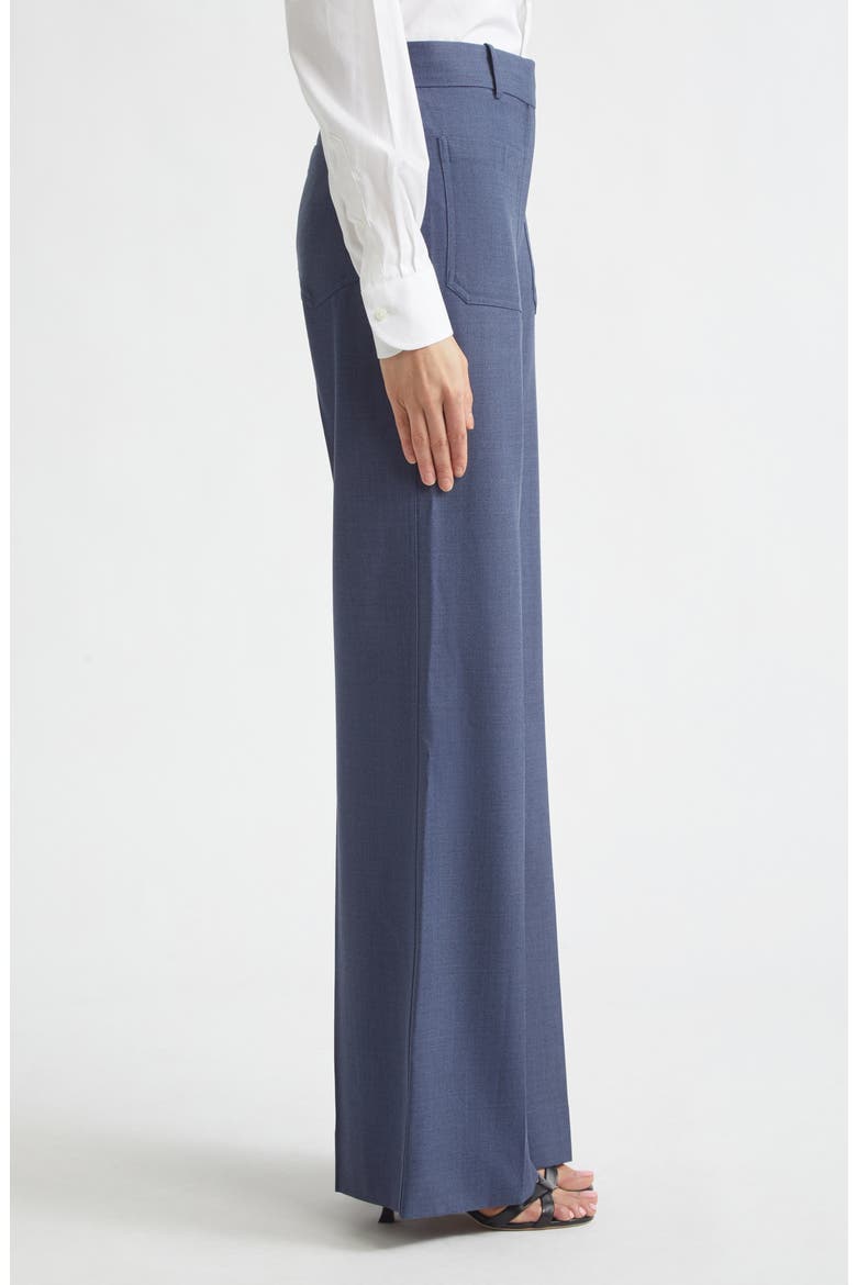 Alina High Waist Stretch Flare Pants, Alternate, color, DUSK BLUE MELANGE