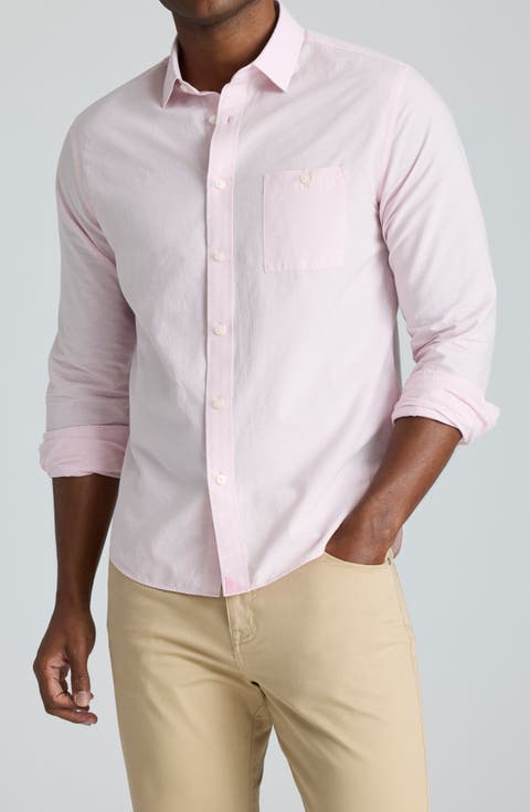 Sutherland Regular Fit Solid Summerweight Cotton & Linen Button-Up Shirt