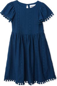 Lands' End Girls Lace Short Sleeve Dress