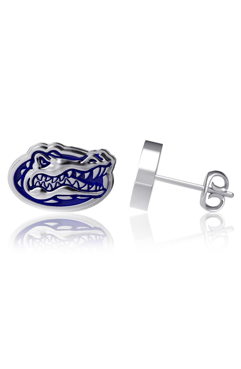 DAYNA DESIGNS Women's Dayna Designs Florida Gators Enamel Post Earrings, Main, color, Silver