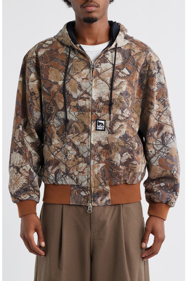 Glen Forest Camo Hooded Jacket, Alternate, color, FENCE CAMO MULTI