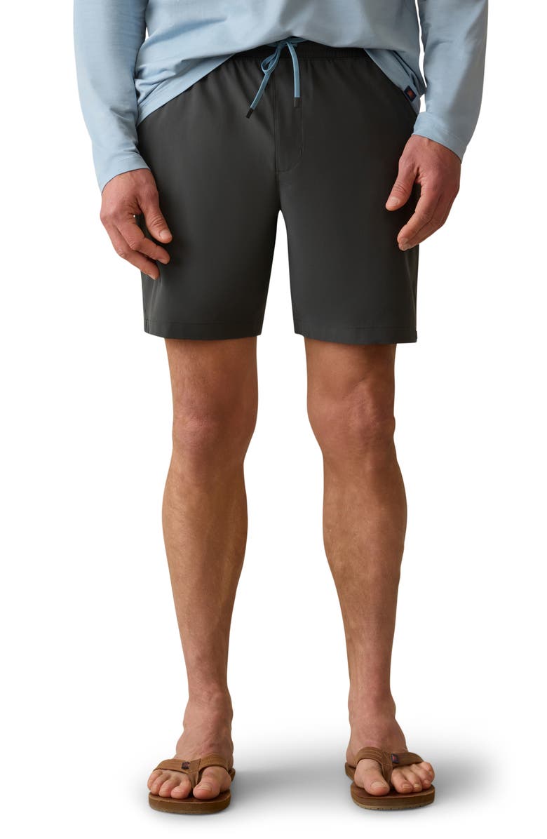 Faherty Shorelite Swim Trunks, Main, color, Mountain Black