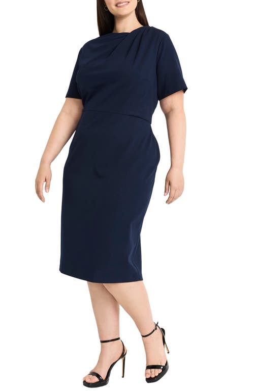 Maggy London Womens Office Work Sheath Dress In Navy Blazer
