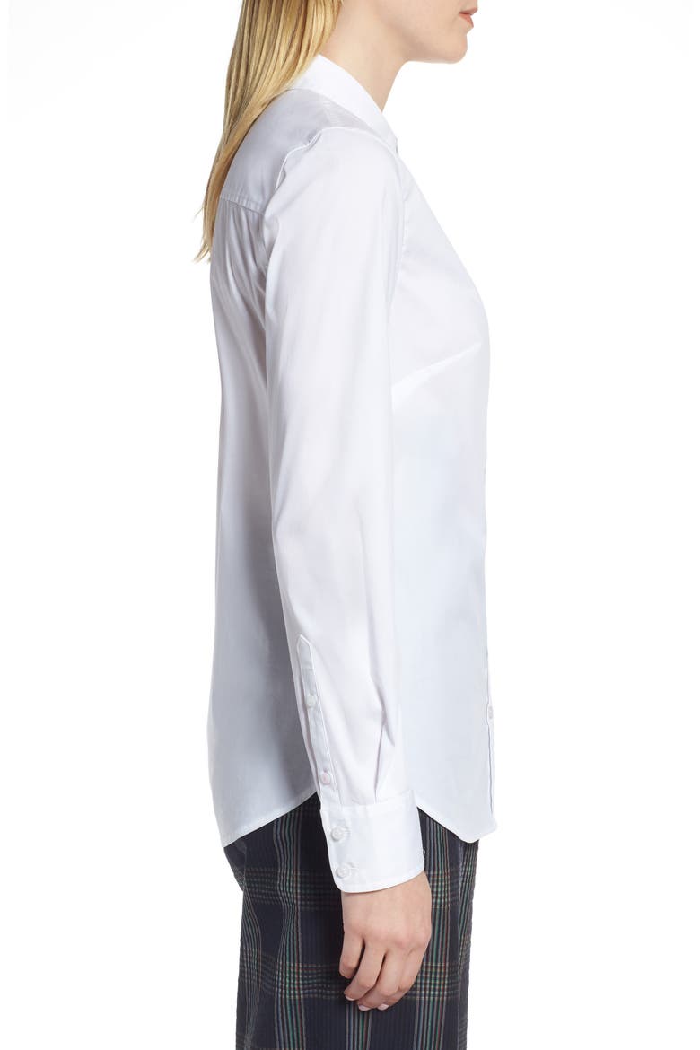 Stretch Poplin Shirt, Alternate, color, WHITE