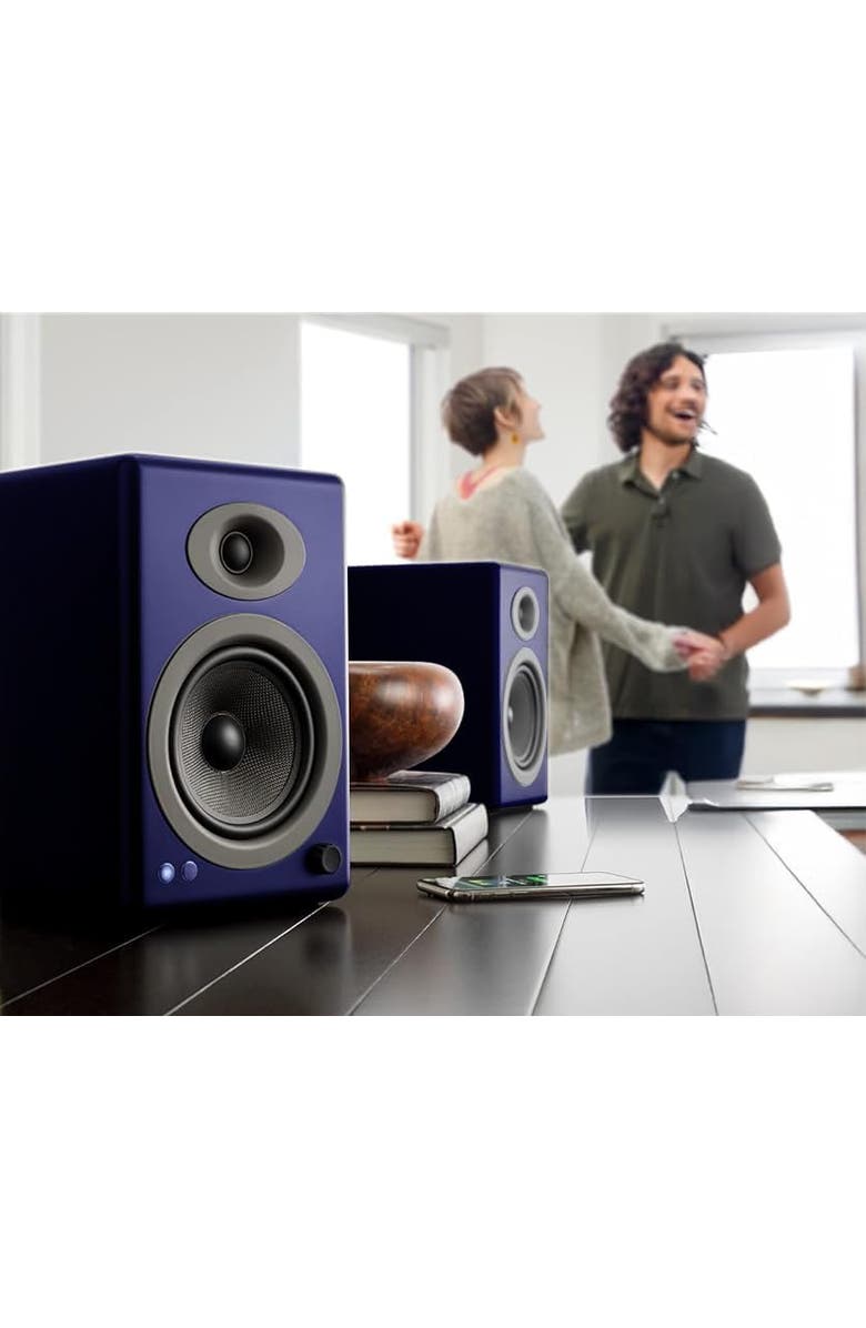 Audioengine A5+ Home Music System w/ Bluetooth aptX-HD, Alternate, color, Blue