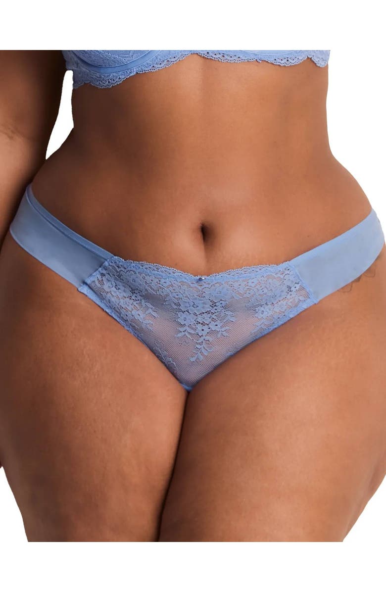 Adore Me Bonnie Thong Panties, Main, color, Medium Blue