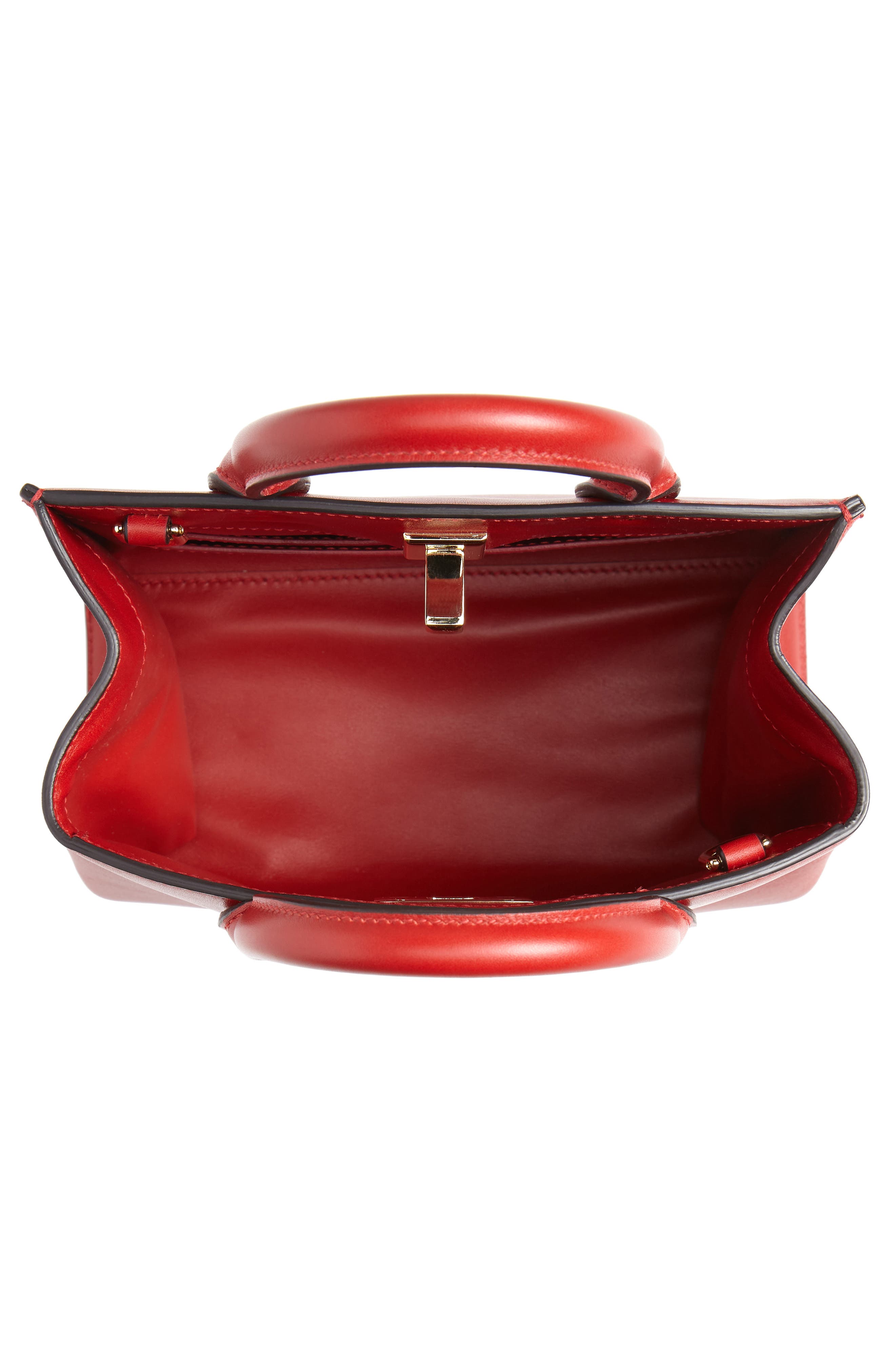 Salvatore Ferragamo The Mini Studio Leather Tote, Alternate, color, LIPSTICK RED