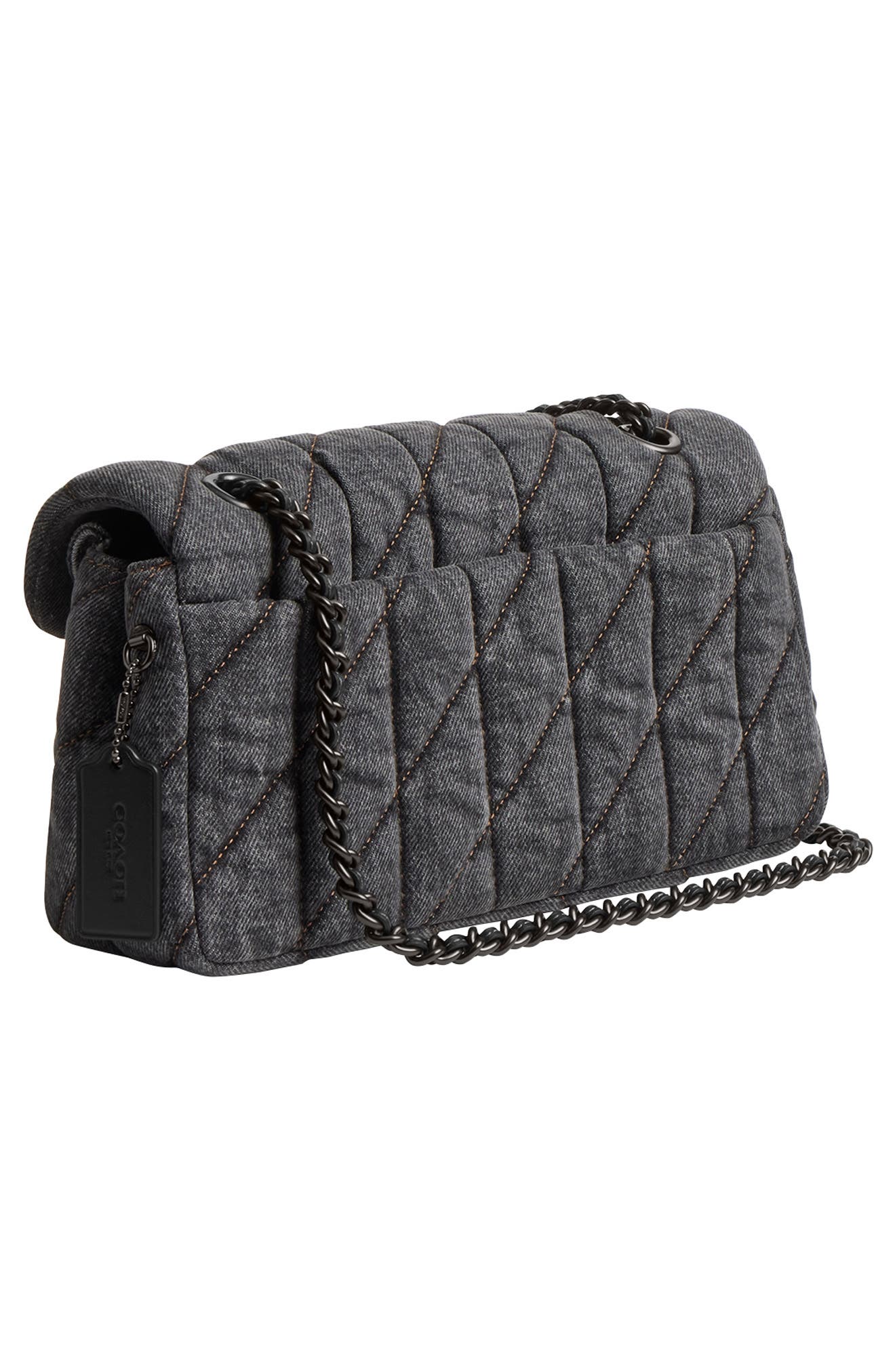 COACH Tabby 26 Quilted Denim Shoulder Bag, Alternate, color, 