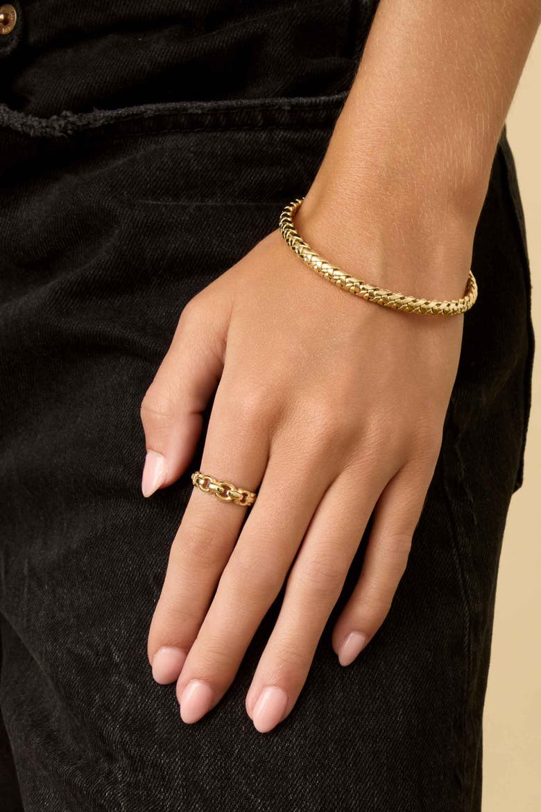 14K Yellow Gold Caesar Bangle Bracelet, Alternate, color, Yellow Gold