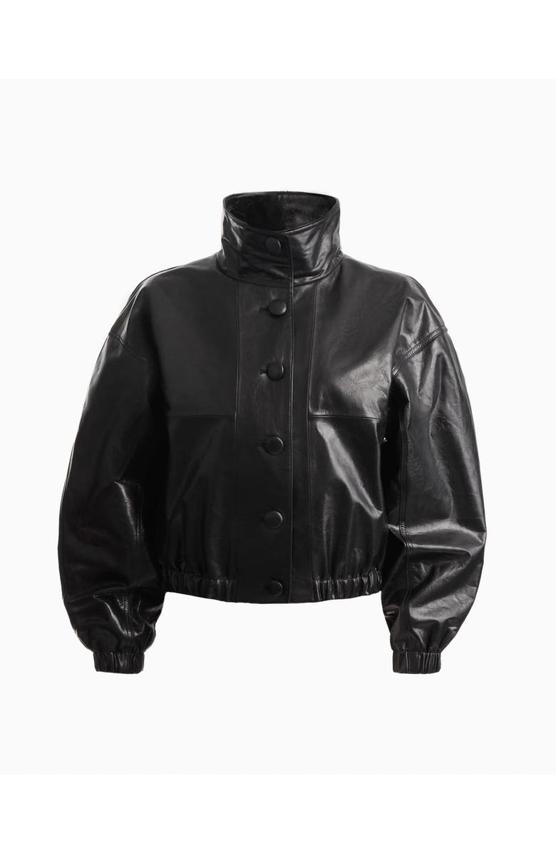 Dodiee Kate Leather Bomber, Alternate, color, Black